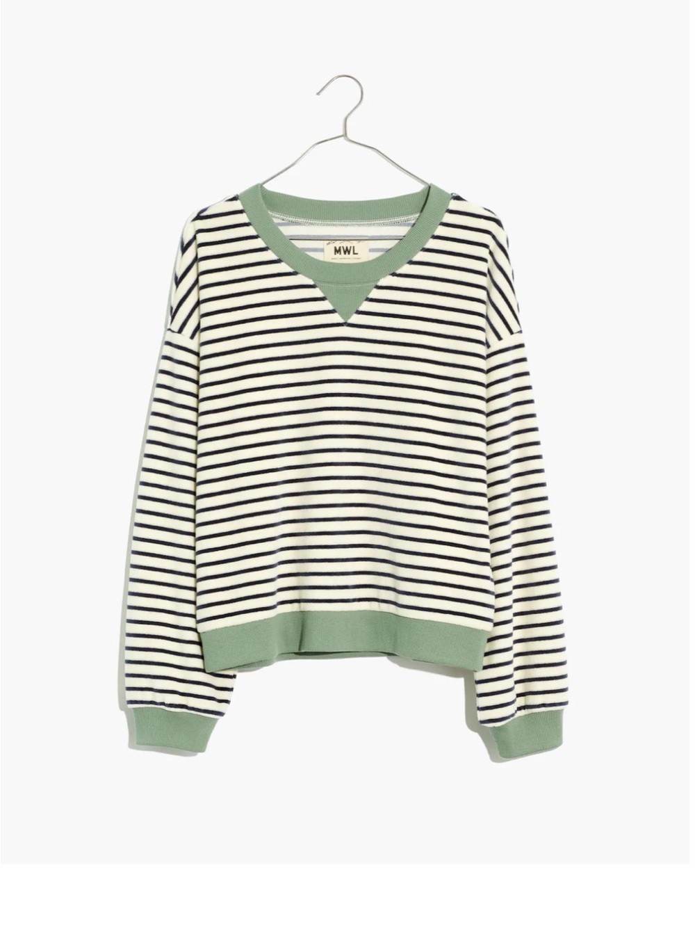 Madewell MWL Velour Crewneck Sweatshirt